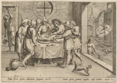 Valmistautuminen pääsiäiseen, 1585. tekijältä Johann Sadeler I