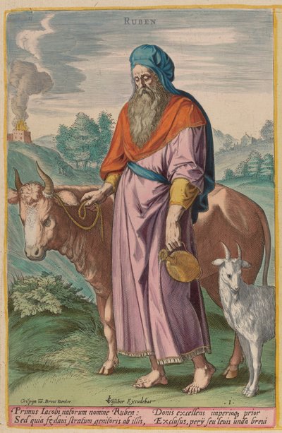 Rubén, c. 1585. finlandès tekijältä Johann Sadeler I