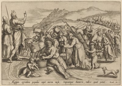 Exodus Egyptistä, 1585. tekijältä Johann Sadeler I