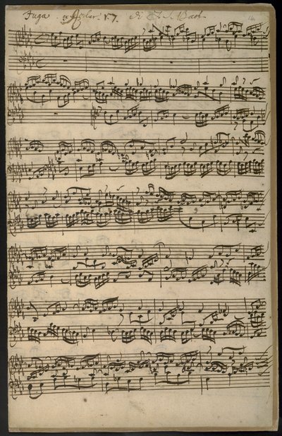 Lisää MS 35021, f.14 Prelude 17 è Fuuga, kappaleesta "Das Wohltemperierte Clavier" tekijältä Johann Sebastian Bach