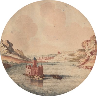 Castelos, ruínas e paisagens marítimas - Seis gravuras coloridas finlandesas tekijältä Johann Teyler