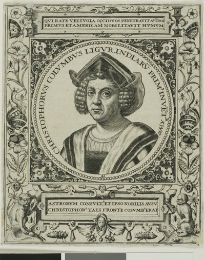 Kristoffer Kolumbus, etukuva Theodor de Bryn teoksen Amerikka niteestä 5. tekijältä Johann Theodor de Bry