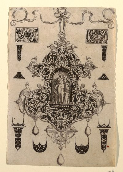 Levy 4, kahdeksan riipusmallin sarjasta, joissa on kardinaalihyveitä tekijältä Johann Theodor de Bry