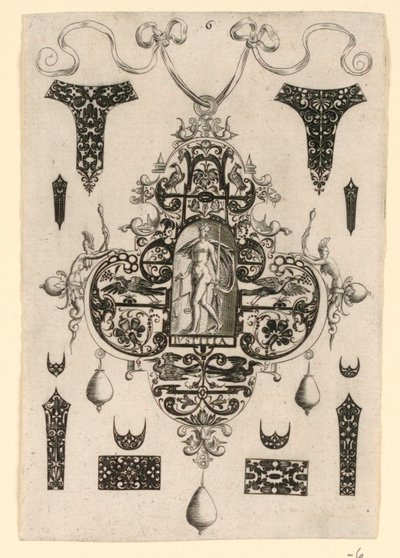 Levy 6, kahdeksan riipusmallin sarjasta, joissa on kardinaalihyveitä tekijältä Johann Theodor de Bry