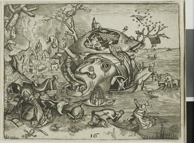 Pyhän Antoniuksen kiusaus, levy 16 Emblemata Seculariasta tekijältä Johann Theodor de Bry
