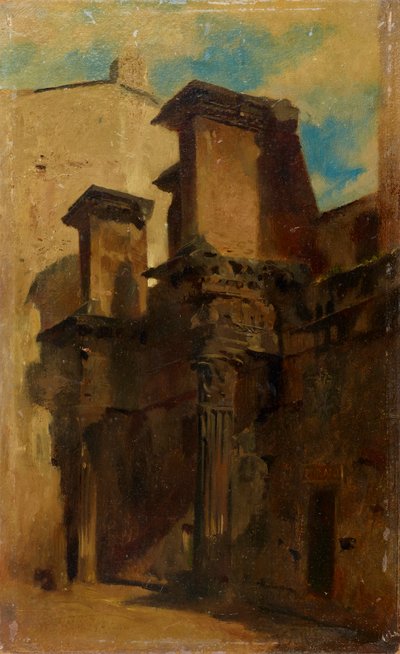 Nerva Forumin (Forum Transitorium) pylväät Roomassa tekijältä Johann  Till der Jüngere