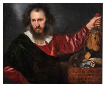 Ahneuden (tai todellisuuden) allegoria, n. 1670-1675 (öljy vuoraamattomalle kankaalle) tekijältä Johann Ulrich Mayr