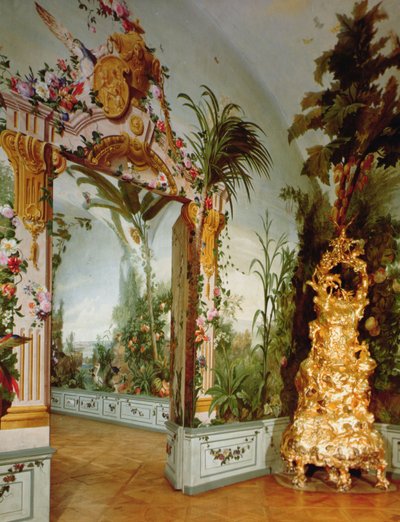Bergl Apartments: Johann Berglin maalaama trompe l"oeil -koristelu, 1700-luku tekijältä Johann Wenzel Bergl
