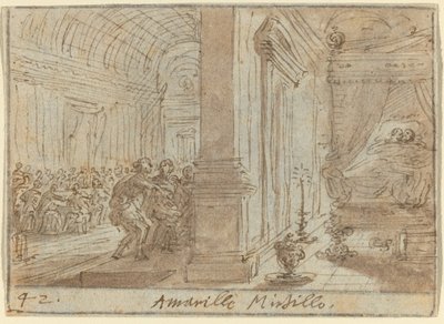 Amaryllis ja mustikka, 1640. tekijältä Johann Wilhelm Baur