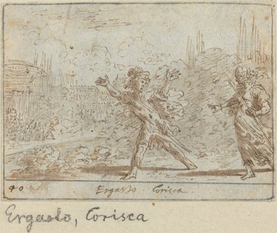 Ergasto ja Corisca tekijältä Johann Wilhelm Baur