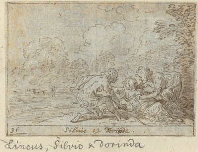Linco, Silvio ja Dorinda, 1640. tekijältä Johann Wilhelm Baur