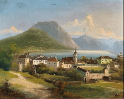 Johann Wilhelm Jankowski Näkymä Gmundenista tekijältä Johann Wilhelm Jankowski