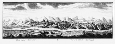 Näkymä Krasnojarskiin, noin 1735 tekijältä Johann Wilhelm Lürsenius