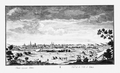 Näkymä Taralle, noin 1735 tekijältä Johann Wilhelm Lürsenius