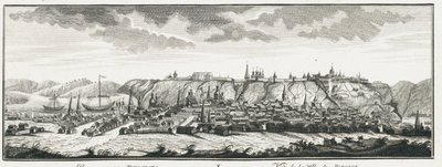 Näkymä Tobolskista, noin 1735 tekijältä Johann Wilhelm Lürsenius