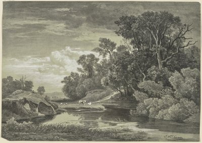 Arlyn varrella lähellä Karlsruhea tekijältä Johann Wilhelm Schirmer