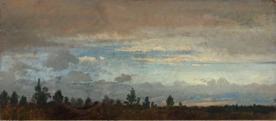 Pilvinen iltataivas tekijältä Johann Wilhelm Schirmer