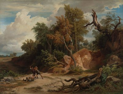 Keskipäivä, vaeltajan ryöstö tekijältä Johann Wilhelm Schirmer