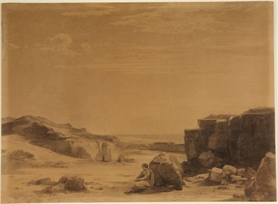 Hagar autiomaassa (1. Mooseksen kirja 21, 16) tekijältä Johann Wilhelm Schirmer