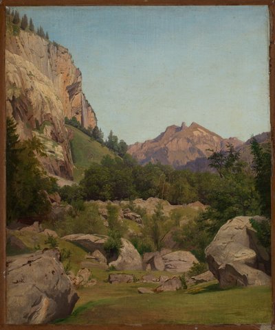 Sveitsin vuoristomaisema tekijältä Johann Wilhelm Schirmer