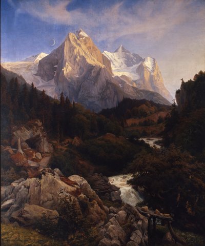 Wetterhorn tekijältä Johann Wilhelm Schirmer