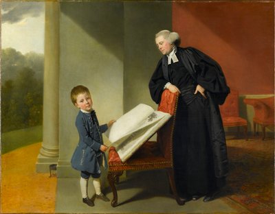 Pastori Randall Burroughes ja hänen poikansa Ellis, 1769. tekijältä Johann Zoffani