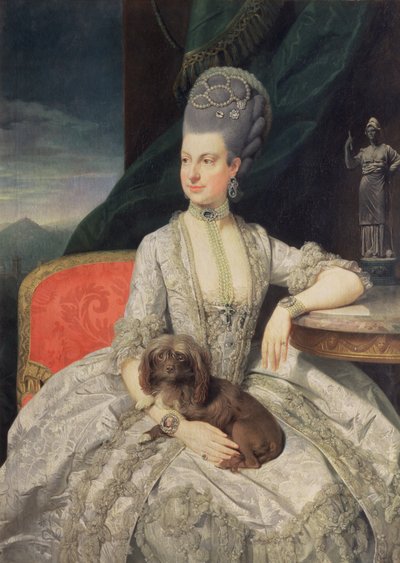 Arkkiherttuatar Maria Christine Habsburg-Lothringen (1742-98), Itävallan keisarinna Maria Theresan (1717-80) ja Itävallan keisari Francis I:n (1742-98) tytär tekijältä Johann Zoffany