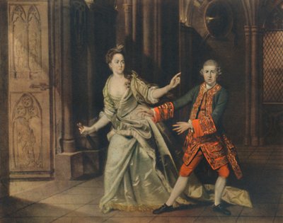 David Garrick ja rouva Pritchard kuin Macbeth ja Lady Macbeth, 1768, 1948. tekijältä Johan Joseph Zoffany