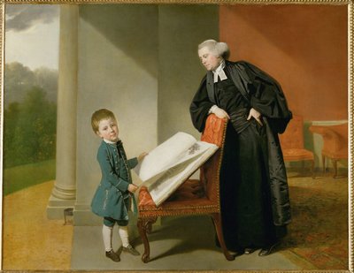 Pastori Randall Burroughs ja hänen poikansa Ellis ... tekijältä Johann Zoffany