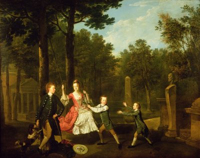 Neljännen Devonshiren herttuan lapset (öljy kankaalle) tekijältä Johann Zoffany