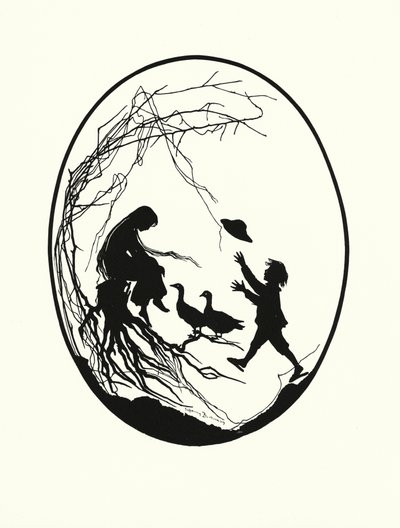 Die Gansemagd (litografia) tekijältä Johanna Beckmann