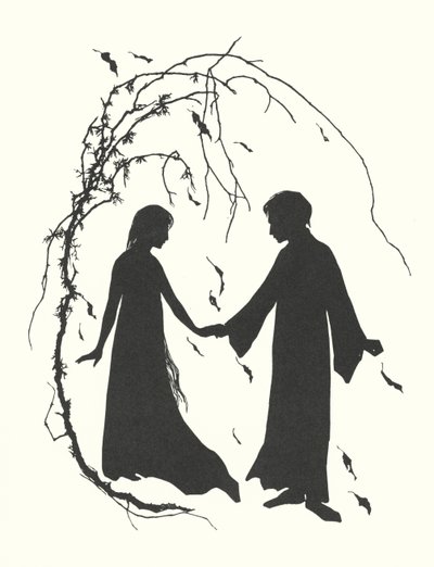 Johanna Beckmannin siluetti (litografia) tekijältä Johanna Beckmann