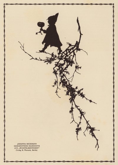 Keijun siluetti (litografia) tekijältä Johanna Beckmann