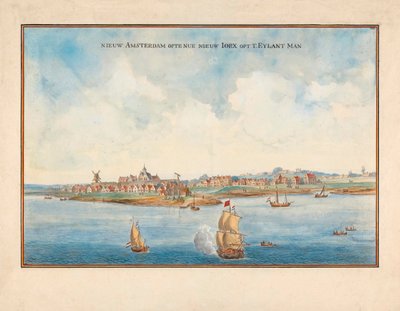 New York mereltä 1600-luvulla. tekijältä Johannes (after) Vingboons