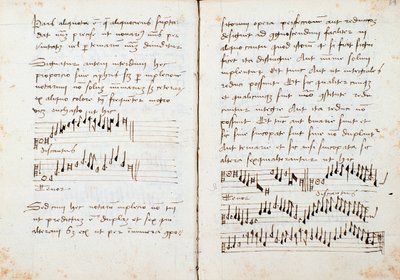 Sivu Johannes Tinctorisin musiikin teoriakirjasta tekijältä Johannes (c.1435 1511) Tinctoris