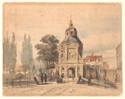 Wittevrouwenpoort Utrechtissa tekijältä Johannes Bosboom (attributed to)