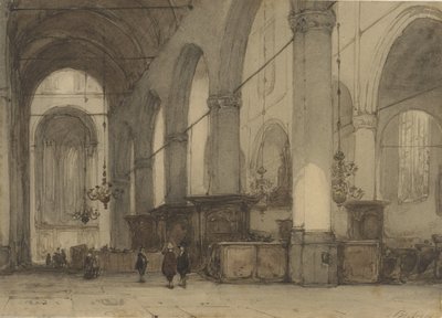 Kerkinterieur tekijältä Johannes Bosboom