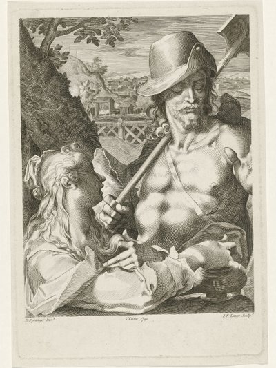 Kristus ilmestyy Maria Magdalenan puutarhuriksi tekijältä Johannes Fredericus Lange