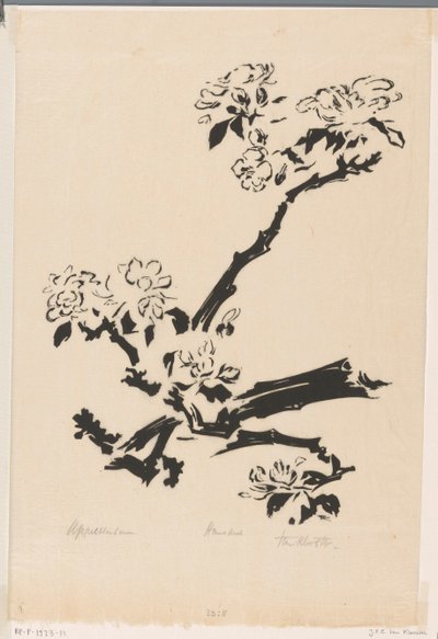 Appelbloesem (alkuperäinen nimi esineessä) tekijältä Johannes Frederik Engelbert ten Klooster (signed by artist)