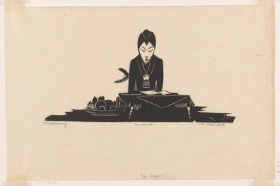 Dalang (alkuperäinen nimi esineessä) tekijältä Johannes Frederik Engelbert ten Klooster (signed by artist)