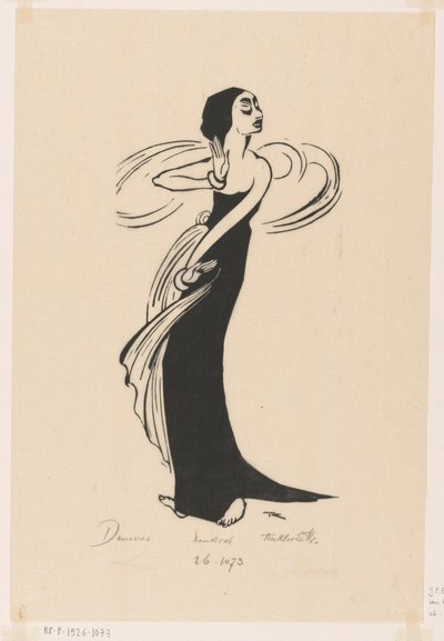 Danseres (alkuperäinen nimi esineessä) tekijältä Johannes Frederik Engelbert ten Klooster (signed by artist)