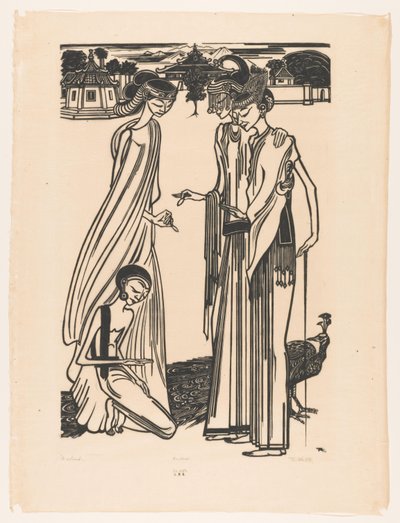 De aalmoes (alkuperäinen nimi esineessä) tekijältä Johannes Frederik Engelbert ten Klooster (signed by artist)