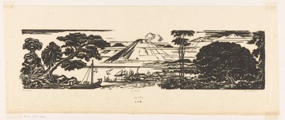 De baai (alkuperäinen nimi esineessä) tekijältä Johannes Frederik Engelbert ten Klooster (signed by artist)