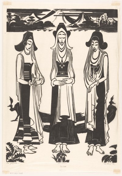Keskustelu (alkuperäinen otsikko objektissa) tekijältä Johannes Frederik Engelbert ten Klooster (signed by artist)