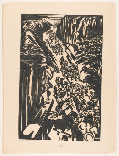 Kuvitus Xenophonin "Anabasikselle" (alkuperäinen nimi esineessä) tekijältä Johannes Frederik Engelbert ten Klooster (signed by artist)
