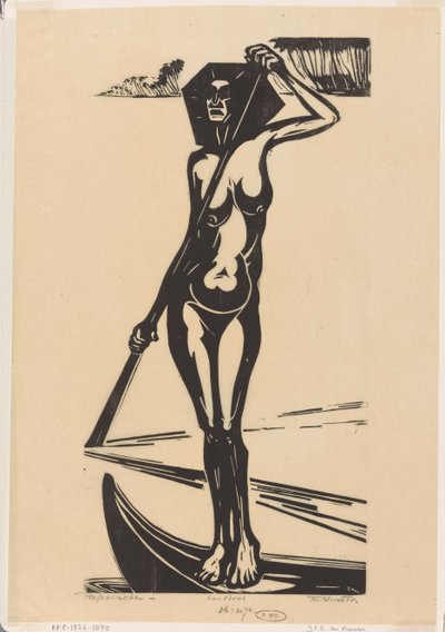 Papoesche (alkuperäinen nimi esineessä) tekijältä Johannes Frederik Engelbert ten Klooster (signed by artist)