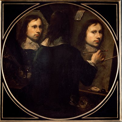 Johannes Gumppin (1626-?) omakuvamaalaus 1646 su. 88,5x89 cm Firenze, Galleria degli Uffizi (toimistot) tekijältä Johannes Gumpp