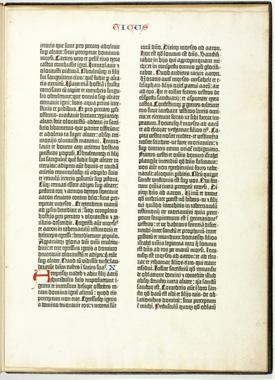 Gutenbergin Raamatun lehti tekijältä Johannes Gutenberg
