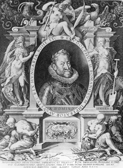 Rudolf II:n muotokuva (1576-1612) tekijältä Johannes Hausser von Ach