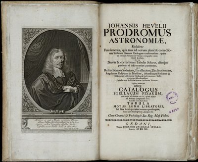 Johannes Hevelius, tähtitieteen Prodromus, 1690 tekijältä Johannes Hevelius